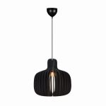 Nordlux Hazo 43 Pendel Lampe Træ Sort | Egnet til 1x E27