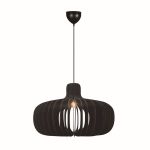 Nordlux Hazo 65 Pendel Lampe Træ Sort | Egnet til 1x E27
