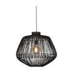 Good&Mojo Pendel Lampe Madagascar Rattan Sort | Egnet til 1x E27 
