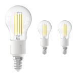 Fordelspakke 3x Calex Smart Tuya Wifi E14 Kugle 4.5W 450lm - 818-830 Justerbar Hvid | dæmpbar - erstatter 40W 