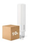 Fordelspakke 10x Philips CorePro PL-C LED 9.5W 1100lm - 840 Kold Hvid | 4-Pinde - Erstatter 26W