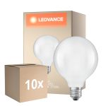 Fordelspakke 10x Ledvance Classic LED E27 Globe Filament Matt 3.8W 806lm - 827 Ekstra Varm Hvid | Erstatter 60W