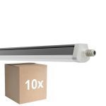 Fordelspakke 10x Ledvance Vandtæt Lysrender Fugttæt FLEX Ledningsgennemføring 34W 5600lm - 840 Kold Hvid | 120cm - Erstatter 2x36W