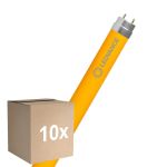 Fordelspakke 10x Ledvance LED Lysrør T8 Superior (EM/Mains) High Output 18W 2000lm - Gul | 120cm - Erstatter 36W