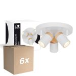 Fordelspakke 6x D'Lite Loftlampe Beitem Matt Hvid FSC Træ | Egnet Til 3x GU10