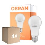 Fordelspakke 4x Osram LED Star Classic E27 Pære Matt 10W 1055lm - 827 Ekstra Varm Hvid | Lyssensor - Erstatter 75W