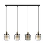 Eglo Pendel Lampe Chisle Stål Sort | IP20 - Egnet til 4x E27 