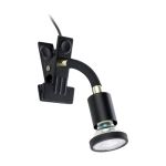 Eglo Clamp Parrini 1 Stål Sort 4.5W 345lm - 830 Varm Hvid | IP20 - Inkl. 1x GU10
