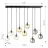 Emibig Pendel Lampe Cosmo Stål Sort | Egnet til 9x E14 - Max 10W