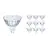 Fordelspakke 10x Philips Corepro LED Spot GU5.3 MR16 4.4W 345lm 36D - 827 ekstra varm hvid | erstatter 35W