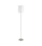 Eglo Gulvlampe Pasteri Stål Satin Nikkel Hvid | IP20 - Egnet til 1x E27 