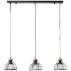 Brilliant Avia Pendel Lampe Metal Træ Sort Træ | Egnet til 3x E27