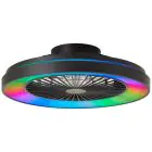 Brilliant Mazzaro Loftventilator Plast  Sort 36W 4700lm - 830-865 CCT+RGB | 485mm - Fjernbetjening Dæmpbar