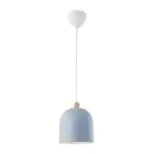 Nordlux Gaston Pendel Lampe Metal og Træ Blå | Egnet til E27
