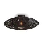 Good&Mojo Loftlampe Tanami Rattan Sort | Egnet til 1x E27 