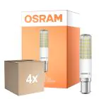 Fordelspakke 4x Osram Special T Slim LED B15d Klar 8W 1055lm - 827 Ekstra Varm Hvid | Dæmpbar - Erstatter 75W