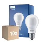 Fordelspakke 10x Philips Classic LED Pære E27 Pære matt 4.5W 470lm - 827 ekstra varm hvid | erstatter 40W