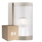 Fordelspakke 6x Nordlux Coupar Vægbelysning Aluminium Sanded | IP54 - Egnet til E27