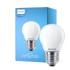 Philips Corepro LED Lustre E27 Kugle matt 2.2W 250lm - 827 ekstra varm hvid | erstatter 25W