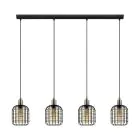Eglo Pendel Lampe Chisle Stål Sort | IP20 - Egnet til 4x E27 