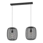 Eglo Pendel Lampe Rinroe Stål Sort | Egnet til 2x E27